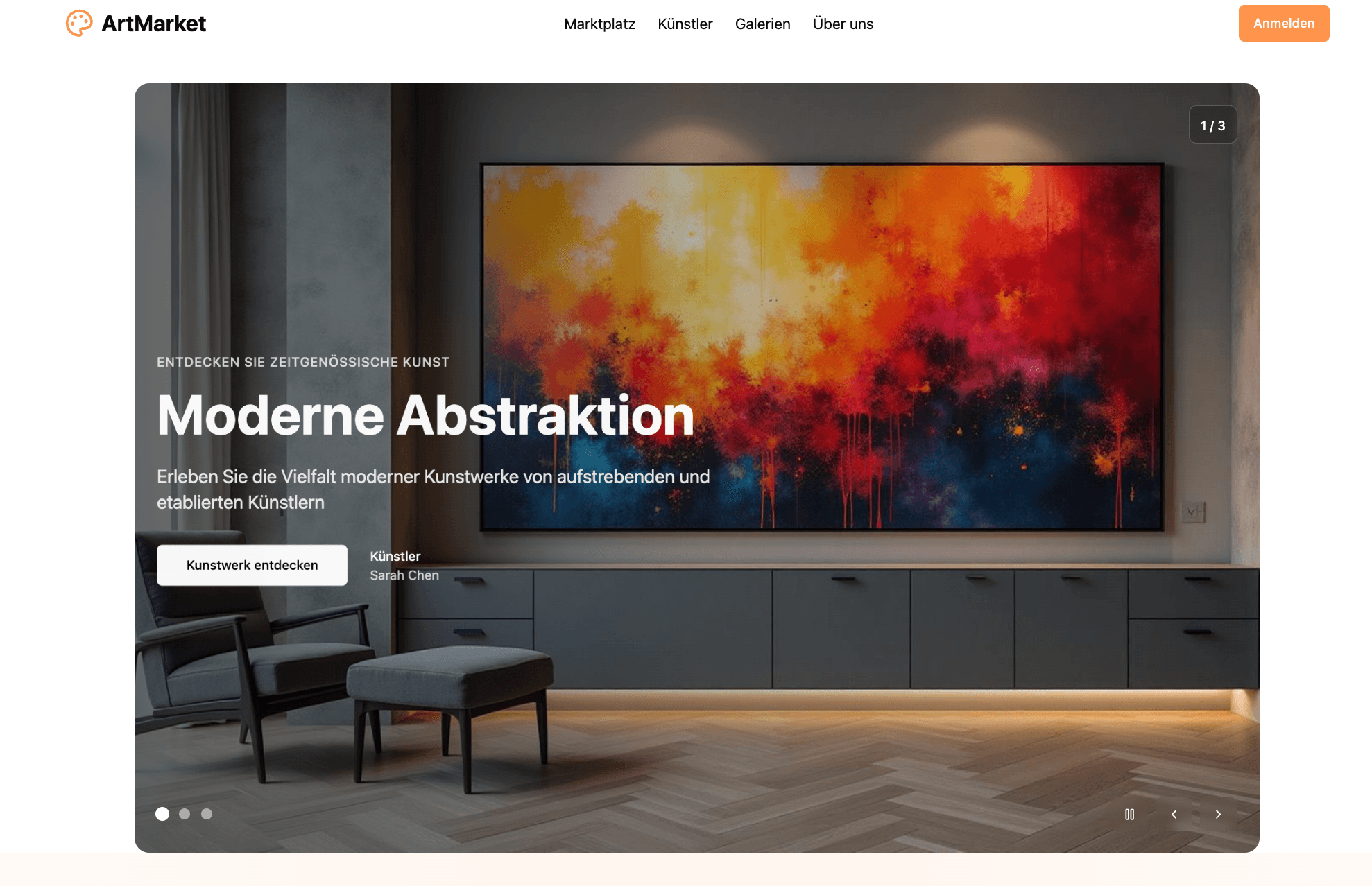 Kunstmarkt Plattform – Projekt von PrintzzDigital