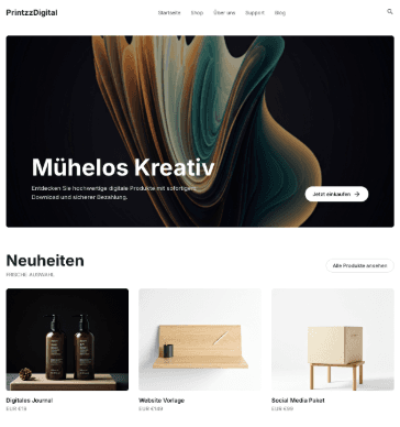 E-Commerce Shop – Projekt von PrintzzDigital
